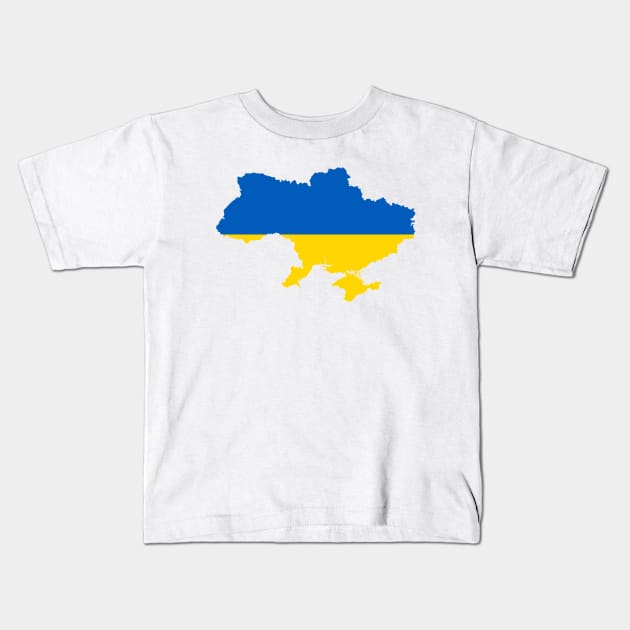 Ukrainian Map Kids T-Shirt by COUNTRY FLAGS